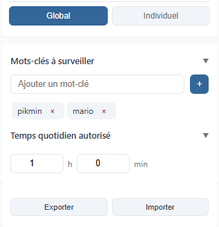 Configuration mode global