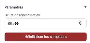 Réinitialisation des timers
