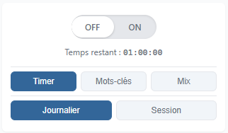 Choix du mode Timer